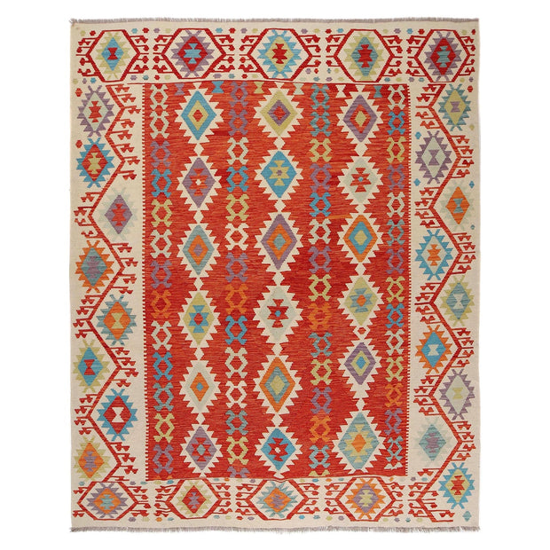 Hand Knotted Afghan Style Kilim 8' 1" x 9' 8" - No. AL59095
