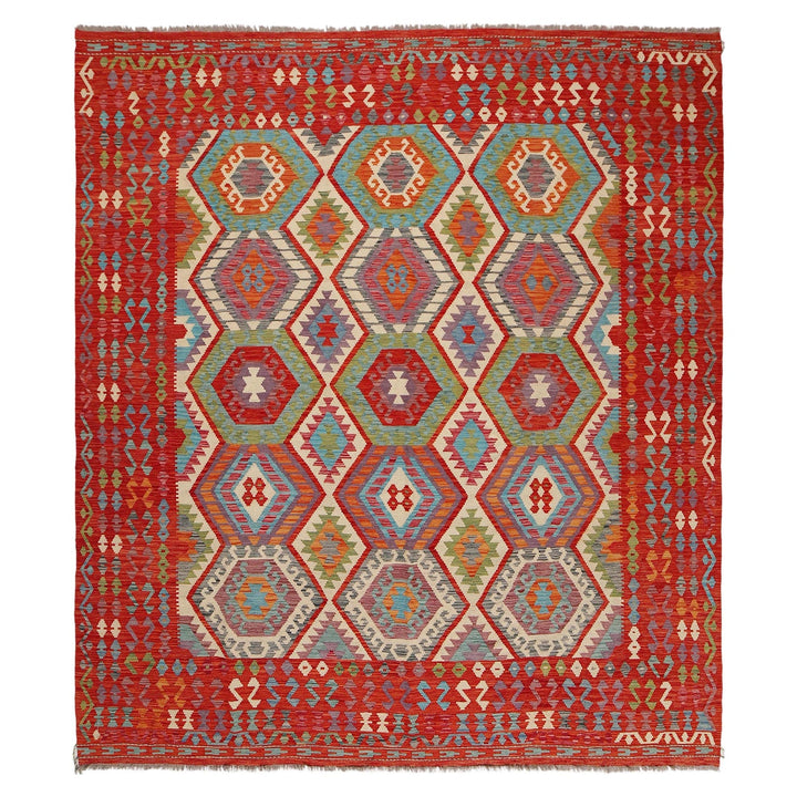 Hand Knotted Flatweave Kilim 8' 9" x 9' 7" - No. AL92855