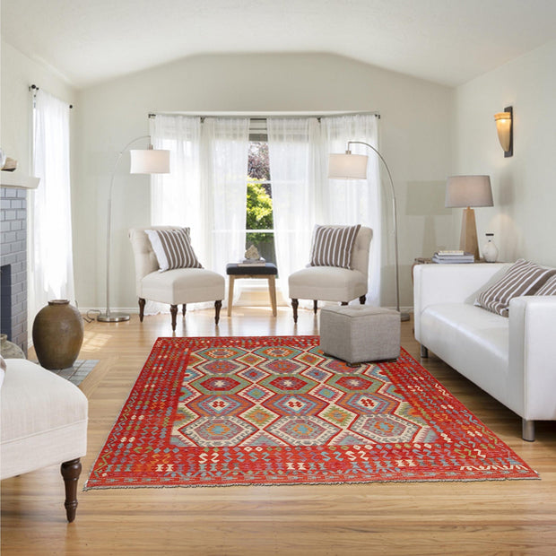 Hand Knotted Flatweave Kilim 8' 9" x 9' 7" - No. AL92855