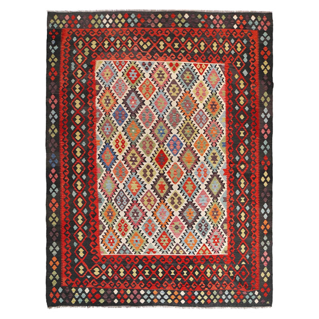 Hand Knotted Afghan Style Kilim 12' 6" x 9' 10" - No. AL18539