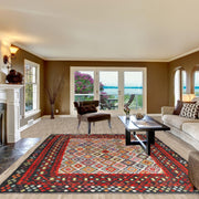 Hand Knotted Afghan Style Kilim 12' 6" x 9' 10" - No. AL18539