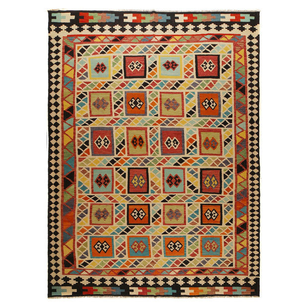 Hand Knotted Afghan Style Kilim 9' 6" x 12' 11" - No. AL41141