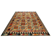 Hand Knotted Afghan Style Kilim 9' 6" x 12' 11" - No. AL41141