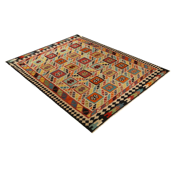 Hand Knotted Afghan Style Kilim 9' 6" x 12' 11" - No. AL41141