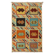 Hand Made Afghan Kilim 4' 5" x 7' 3" - No. AL71434