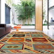 Hand Made Afghan Kilim 4' 5" x 7' 3" - No. AL71434