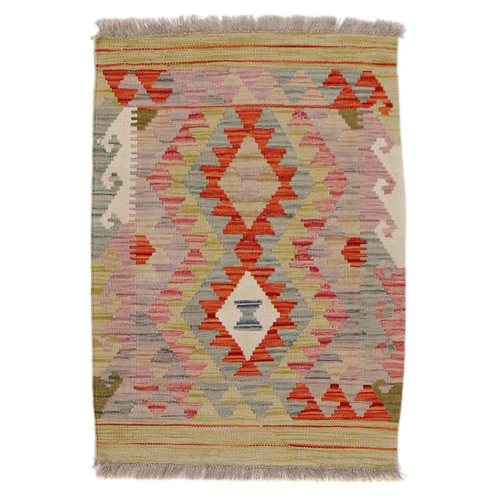 Handmade Afghan Vegetable Kilim 2' 0" x 2' 10" - No. AL70018