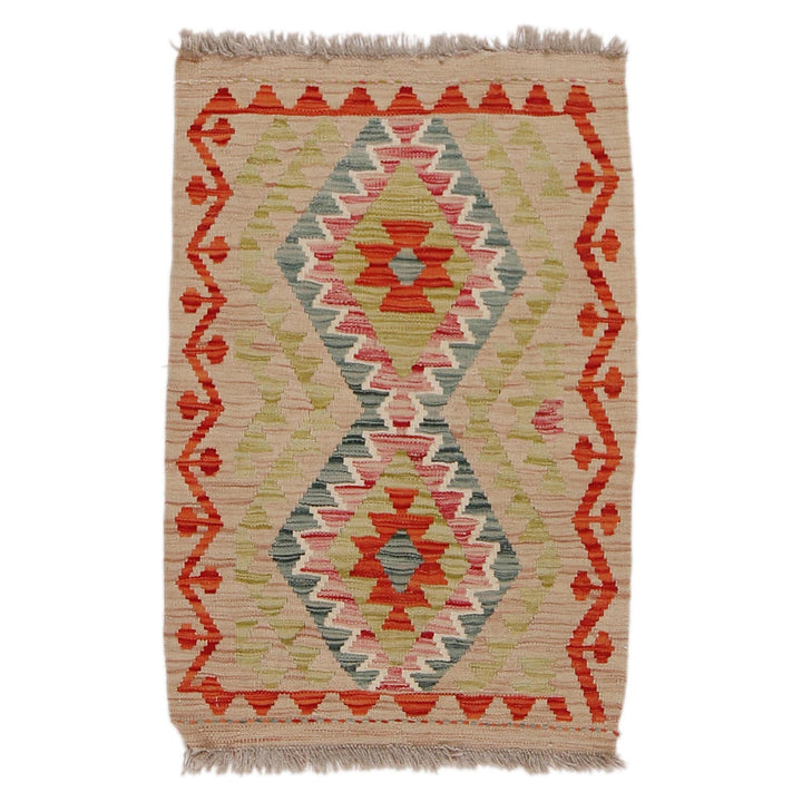 Handmade Afghan Vegetable Kilim 2' 0" x 3' 0" - No. AL17578