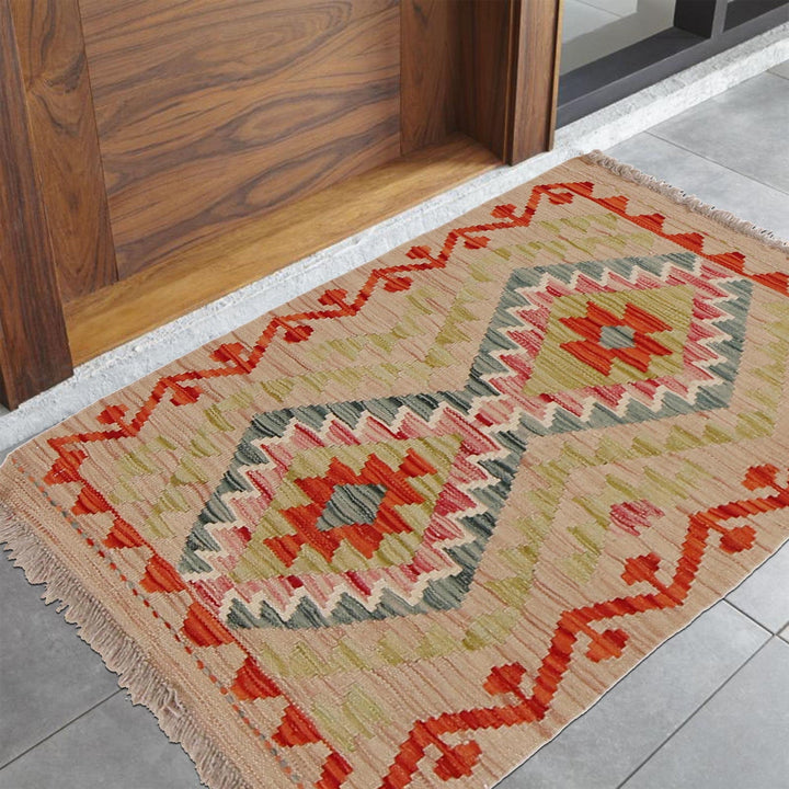 Handmade Afghan Vegetable Kilim 2' 0" x 3' 0" - No. AL17578