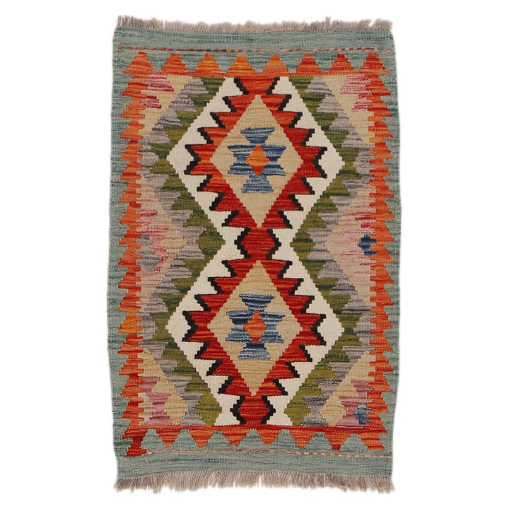 Handmade Afghan Vegetable Kilim 2' 0" x 3' 0" - No. AL25432