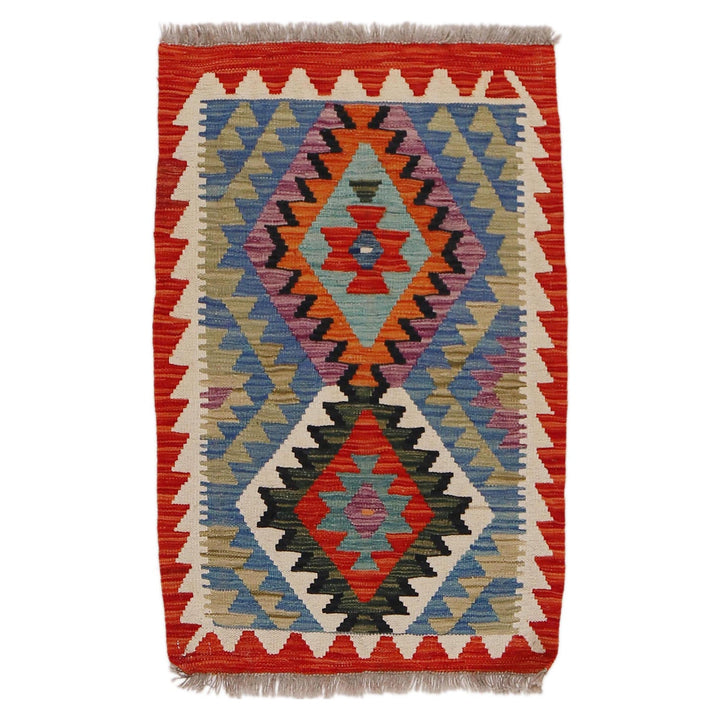 Handmade Afghan Vegetable Kilim 2' 2" x 3' 3" - No. AL36456