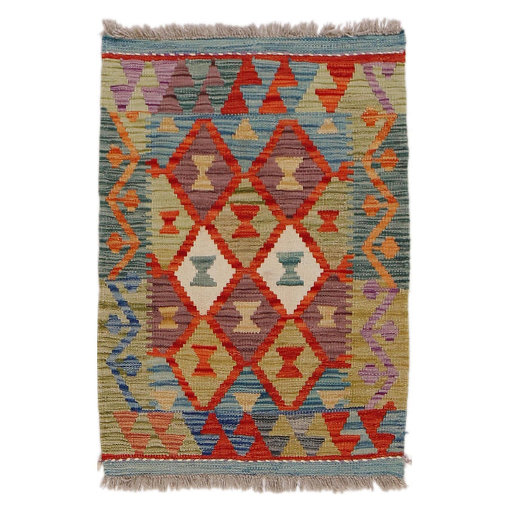 Handmade Afghan Vegetable Kilim 2' 0" x 2' 9" - No. AL69431