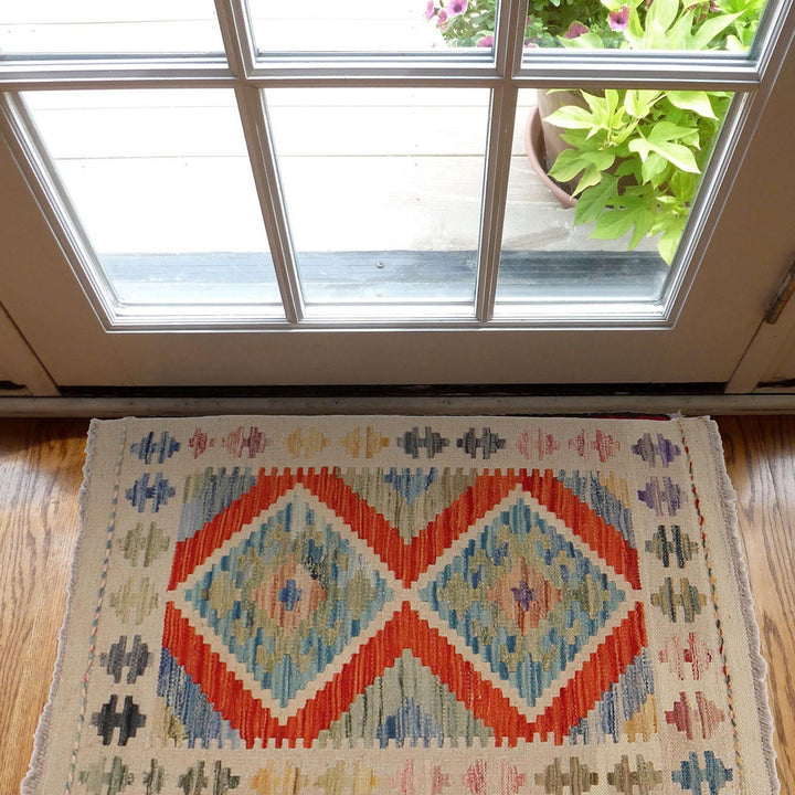 Handmade Afghan Vegetable Kilim 2' 0" x 2' 11" - No. AL51425