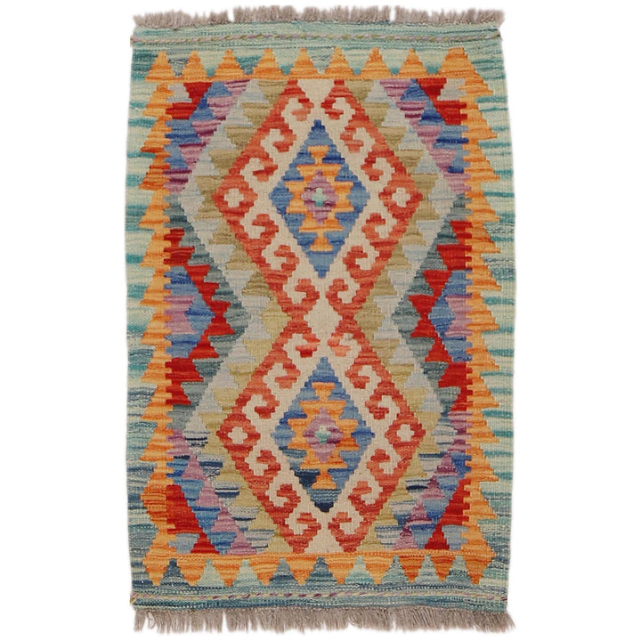 Handmade Afghan Vegetable Kilim 2' 0" x 2' 11" - No. AL63633