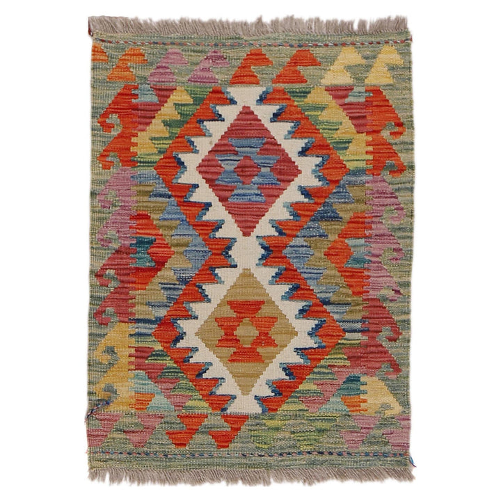 Handmade Afghan Vegetable Kilim 2' 1" x 2' 9" - No. AL64063
