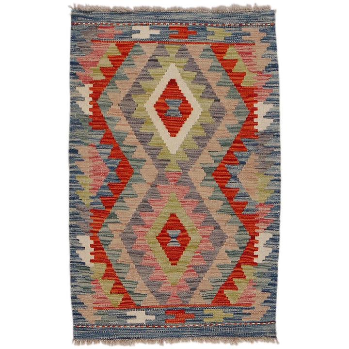 Handmade Afghan Vegetable Kilim 2' 0" x 3' 1" - No. AL23126