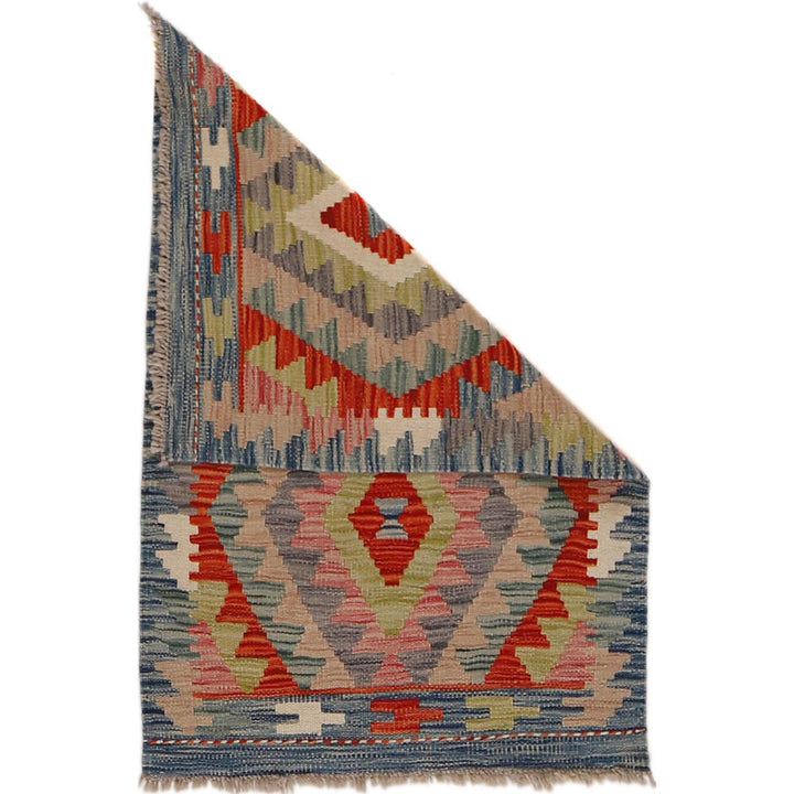 Handmade Afghan Vegetable Kilim 2' 0" x 3' 1" - No. AL23126