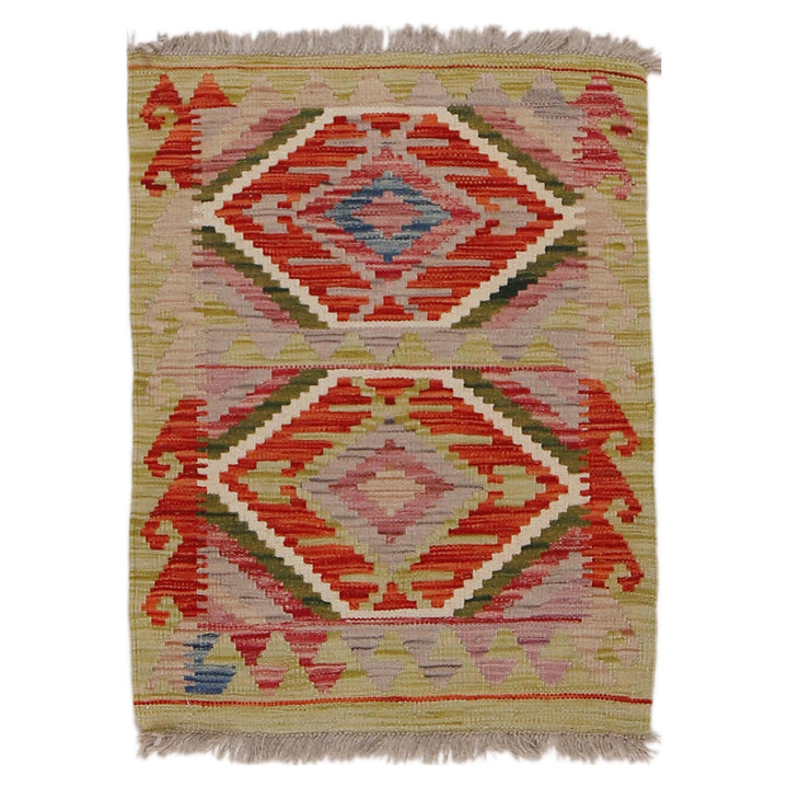 Handmade Afghan Vegetable Kilim 2' 0" x 2' 7" - No. AL59622