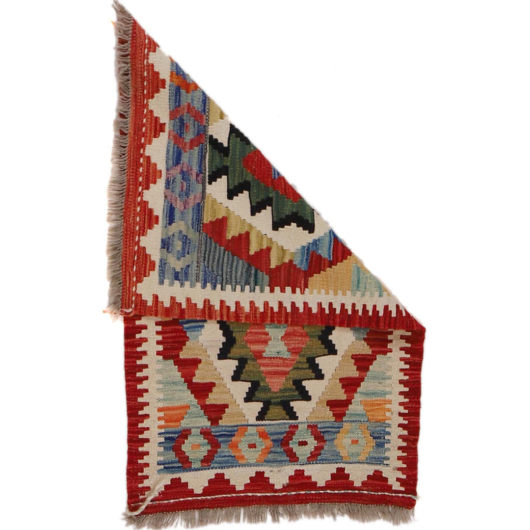 Handmade Afghan Vegetable Kilim 2' 0" x 3' 2" - No. AL16929