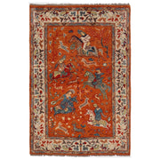 Handmade Picture Area Rug 4' 0" x 5' 11" - No. AL87404