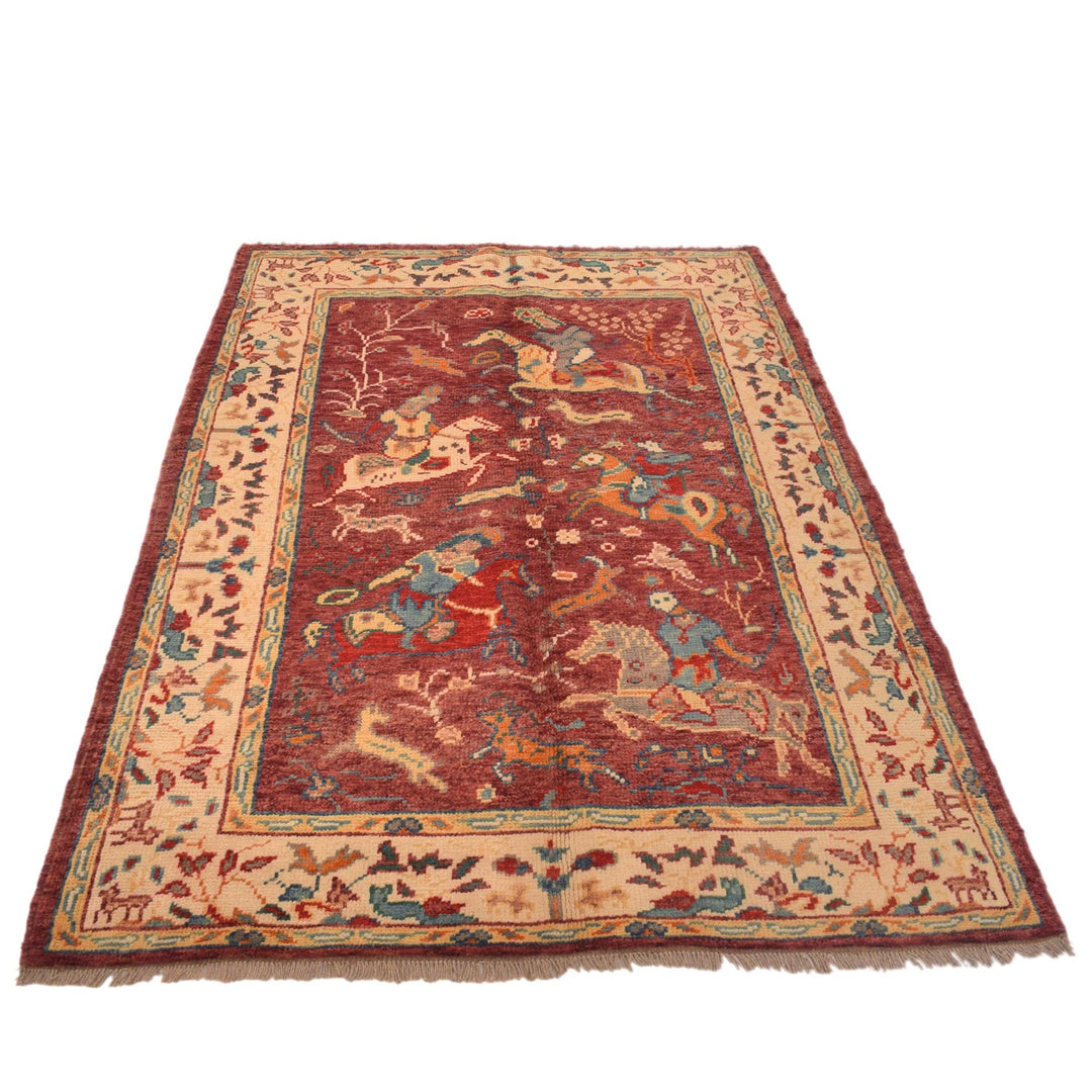 Handmade Picture Area Rug 3' 11" x 6' 0" - No. AL49622