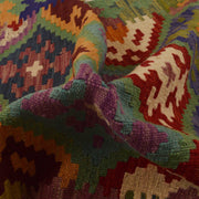 Hand Knotted Afghan Style Kilim Runner 2' 9"x 6' 9" - No. AL94608