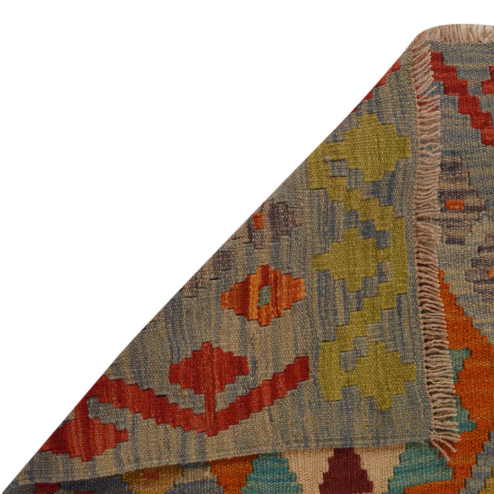 Handmade Turkish Design Wool Kilim 3' 4" x 4' 9" - No. AL82252