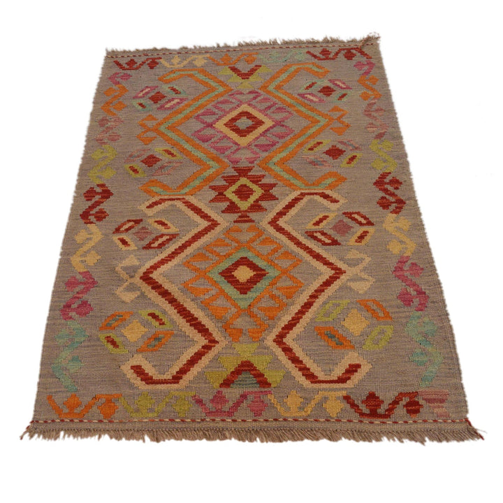 Hand Knotted Flatweave Kilim 2' 8" x 3' 11" - No. AL64540