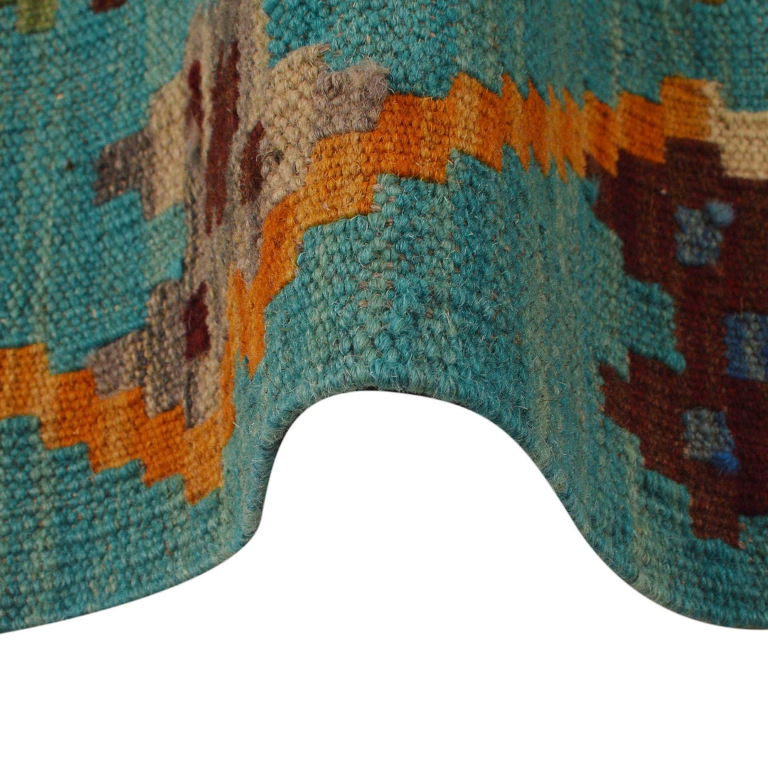 Handmade Turkish Design Wool Kilim Runner 2' 10" x 9' 9" - No. AL64287