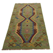 Hand Woven Wool Kelim Runner 2' 9"x 6' 3" - No. AL95537