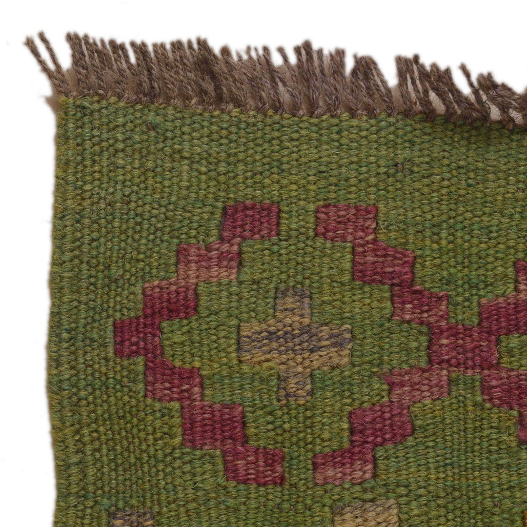 Hand Woven Wool Kelim Runner 2' 9"x 6' 3" - No. AL95537