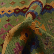 Hand Woven Wool Kelim Runner 2' 9"x 6' 3" - No. AL95537