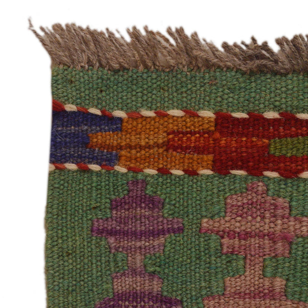 Handmade Turkish Design Wool Kilim Runner 2' 9"x 6' 7" - No. AL36212