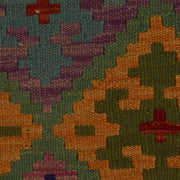 Handmade Turkish Design Wool Kilim Runner 2' 9"x 6' 7" - No. AL36212