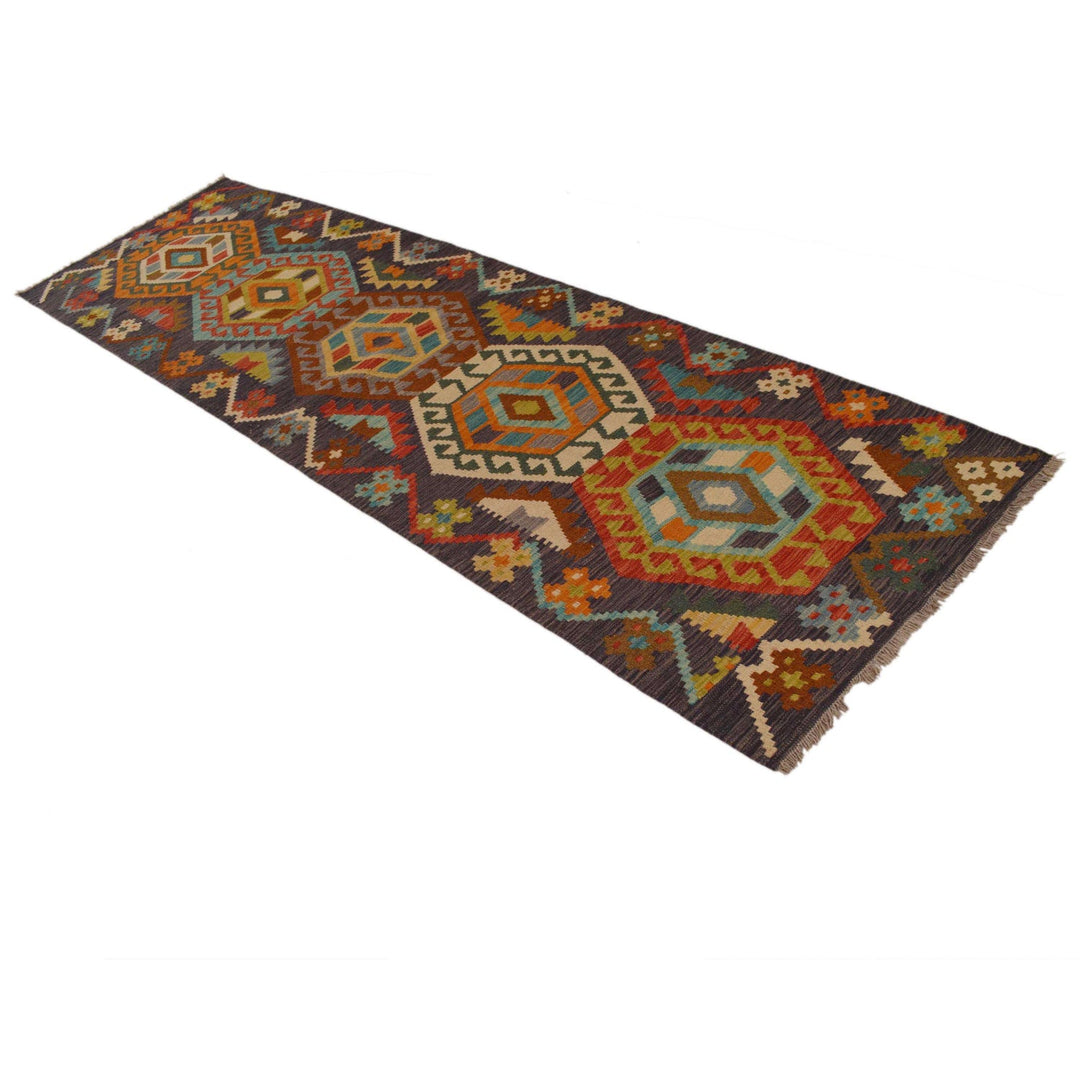 Hand Knotted Flatweave Kilim Runner 2' 9" x 9' 9" - No. AL70995