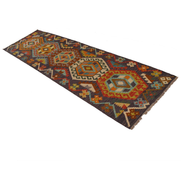 Hand Knotted Flatweave Kilim Runner 2' 9" x 9' 9" - No. AL70995