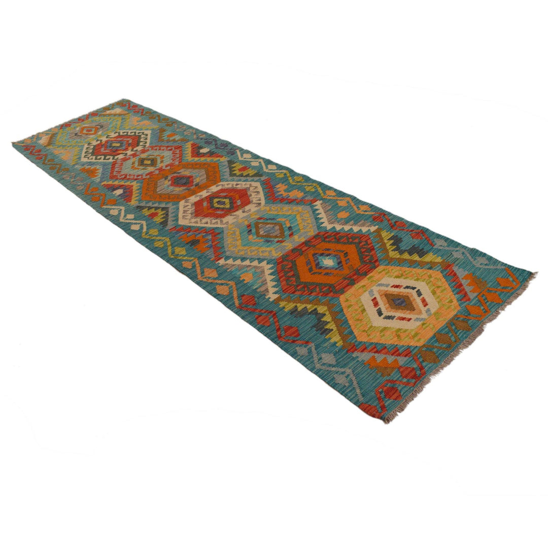 Handmade Afghan Vegetable Kilim Runner 2' 9" x 9' 8" - No. AL71691