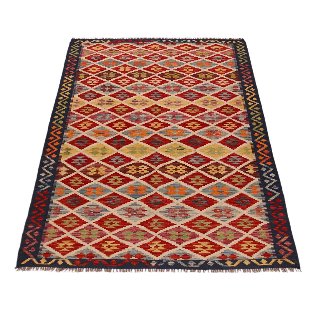 Hand Made Afghan Kilim 5' 1" x 8' 2" - No. AL55629
