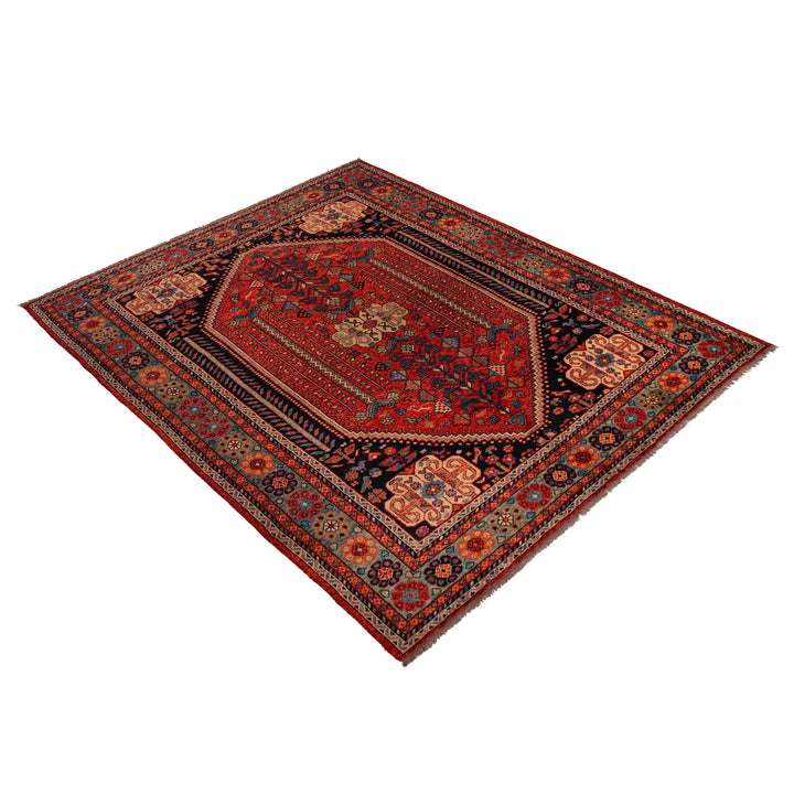 Afghan Shirazi Rug 8' 3" x 11' 2" Hand-Knotted view