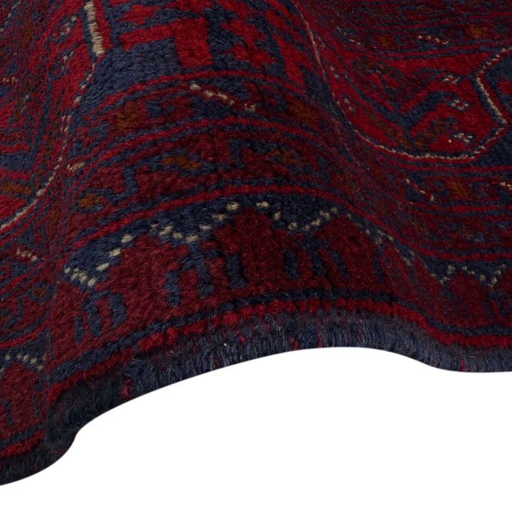 Red Afghan Khal Mohammadi Rug 5' 3" x 6' 10" Hand-Knotted field