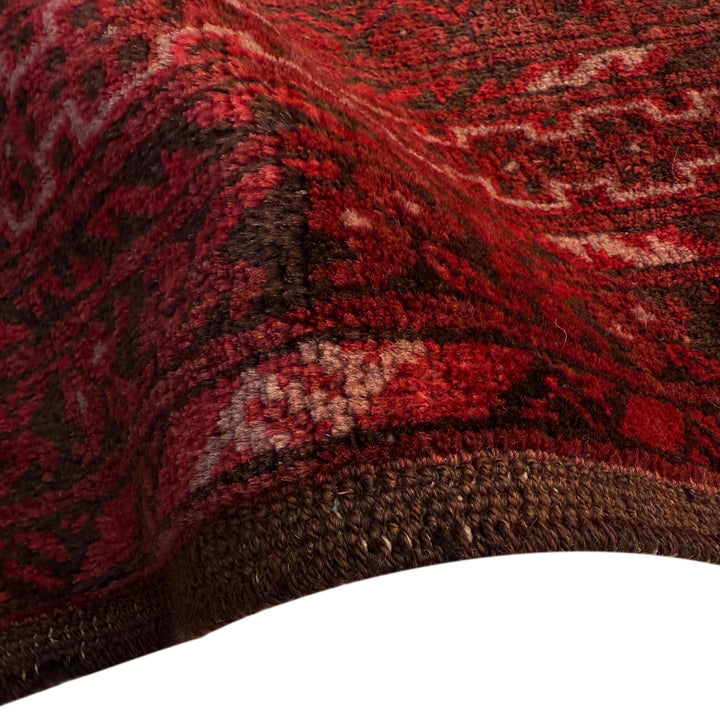 Red Afghan Khal Mohammadi Rug 6' 8" x 9' 5" Hand-Knotted field