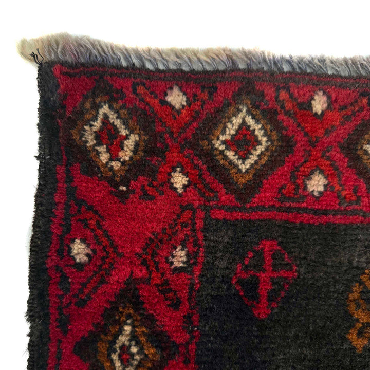 Afghan Baluchi Rug 4' 8" x 8' 7" Hand-Knotted pattern