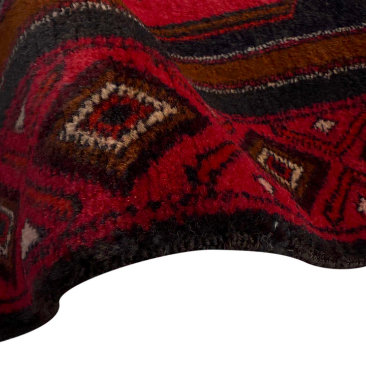 Afghan Baluchi Rug 4' 8" x 8' 7" Hand-Knotted field