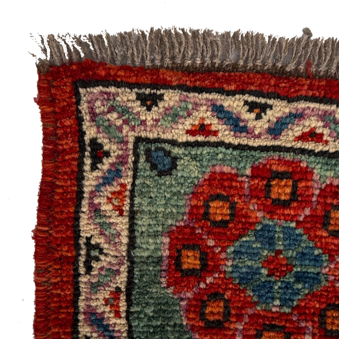Red Afghan Shirazi Rug 6' 9" x 10' 0" Hand-Knotted pattern