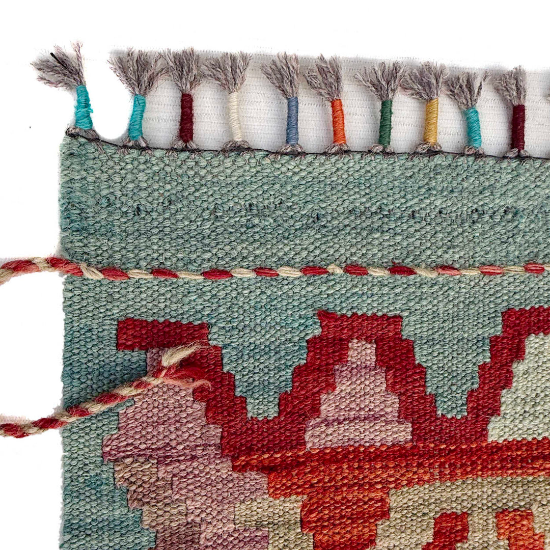 Afghan Vegetable Kilim Rug 8' 5" x 10' 0" Flat-Weave pattern