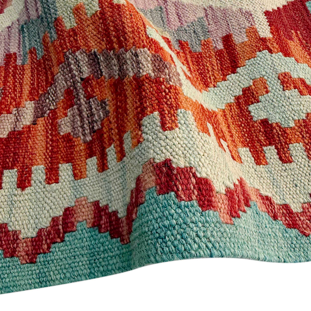 Afghan Vegetable Kilim Rug 8' 5" x 10' 0" Flat-Weave field