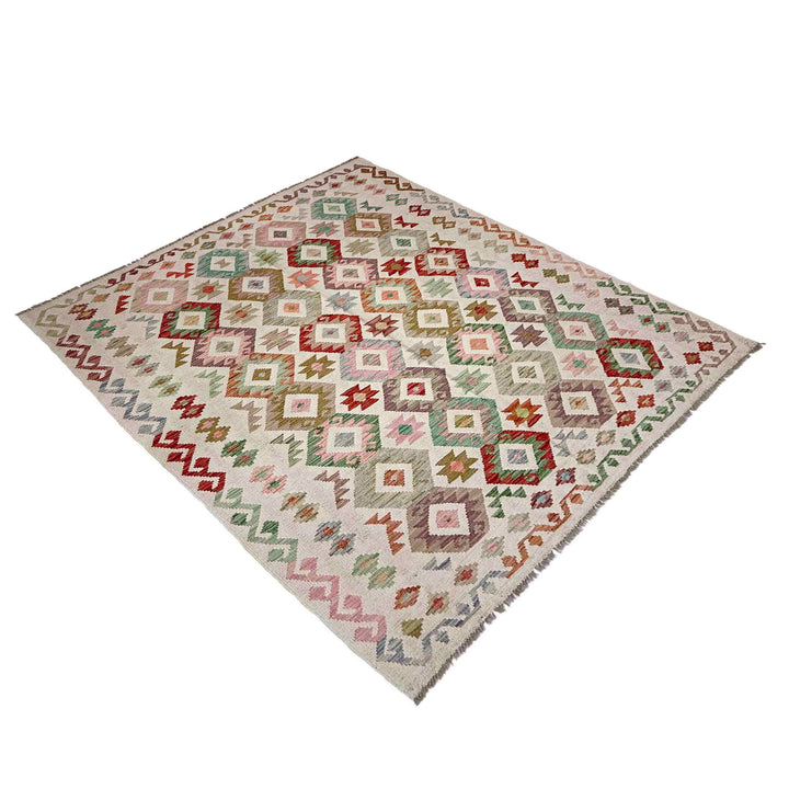 Afghan Vegetable Kilim Rug 5' 10" x 7' 7" Flat-Weave view