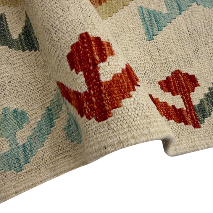 Handmade Turkish Design Wool Kilim Runner 2' 7" x 9' 5" - No. AL861483