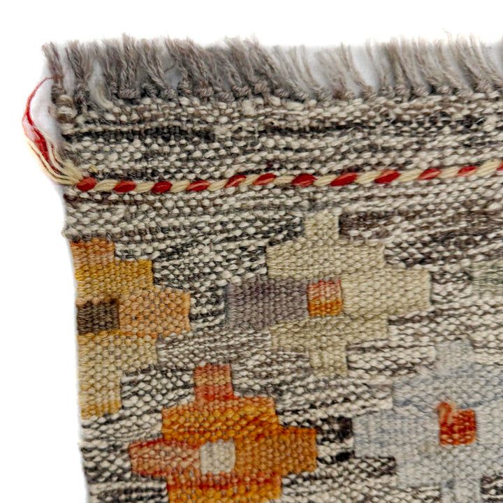 Afghan Vegetable Kilim Rug 4' 11" x 6' 7" Flat-Weave pattern