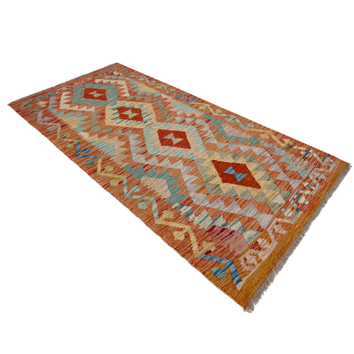 Afghan Vegetable Kilim Rug 2' 6" x 5' 1" Flat-Weave view